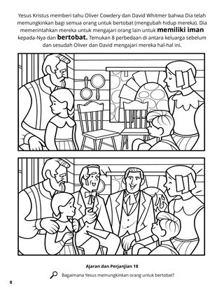 Oliver and David Taught Repentance coloring page