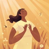 Uma mulher sorrindo desfruta das bênçãos do evangelho de Jesus Cristo