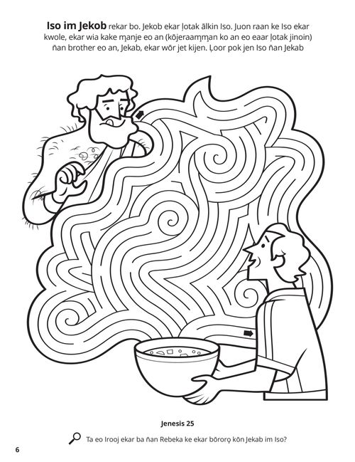 Esau and Jacob coloring page