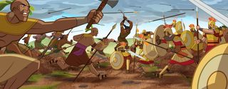 Lamanite and Nephite soldiers fight each other