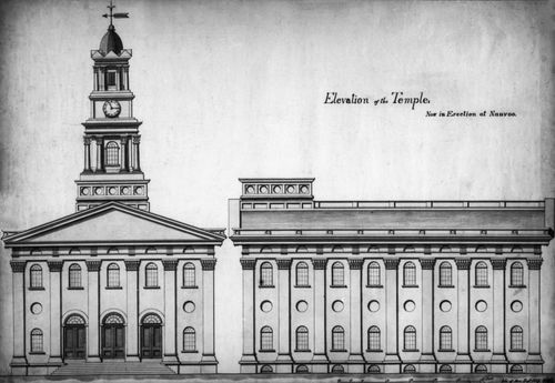 Sketch of the Nauvoo Temple circa 1841