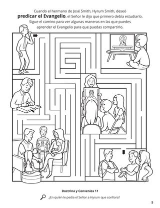 The Lord Told Hyrum to Study the Scriptures coloring page