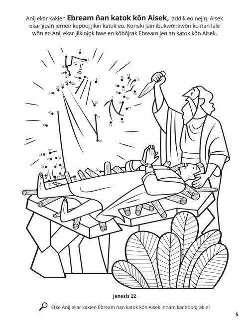 Abraham and Isaac coloring page