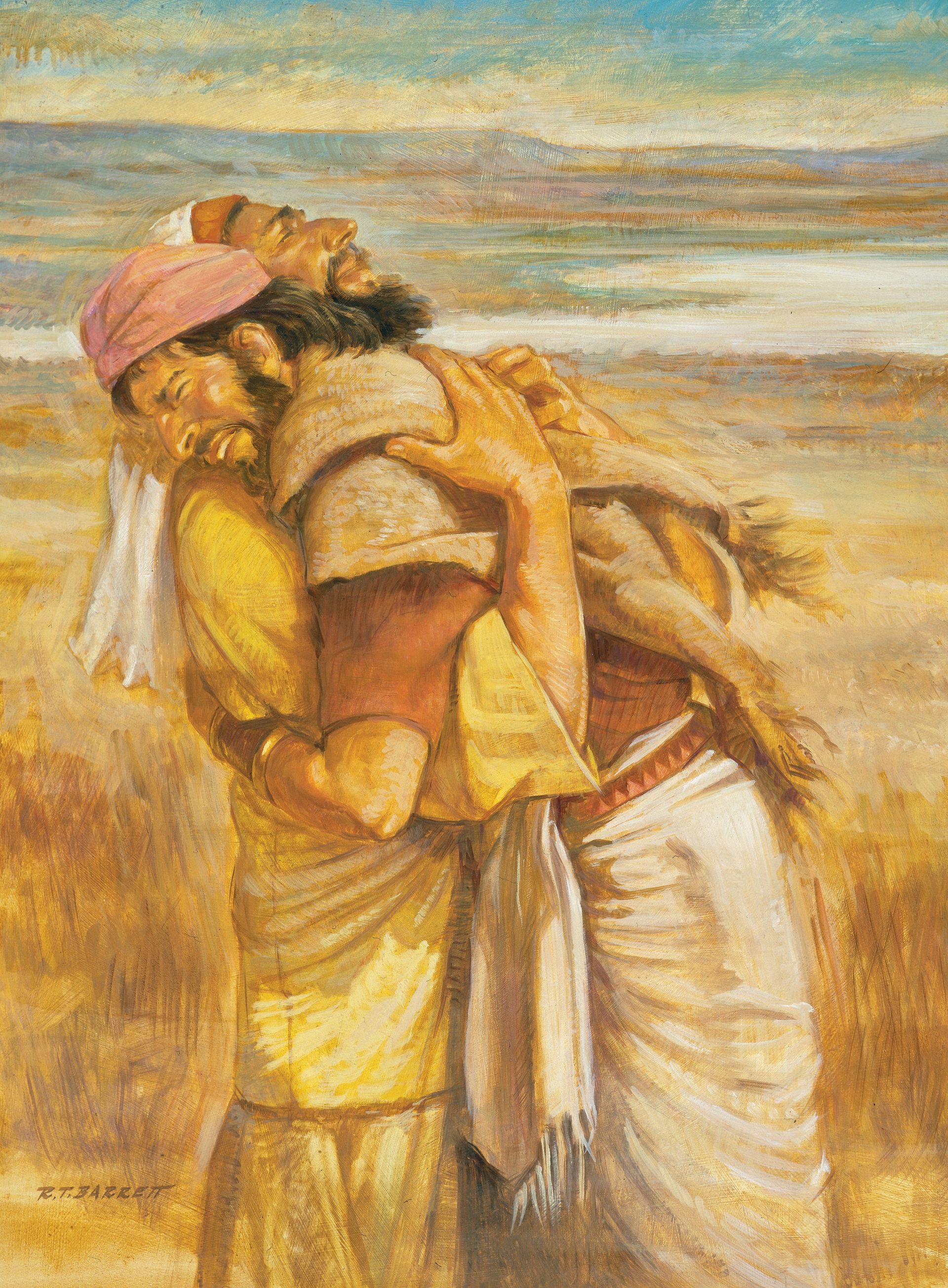 Esau and Jacob Embracing, by Robert T. Barrett