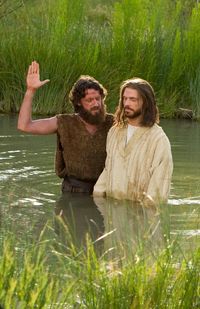 John and Jesus in river