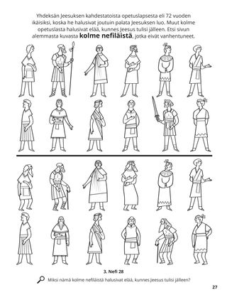 The Twelve Nephite Disciples coloring page