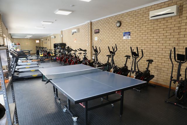 Photos of working and eating areas inside the South Africa Missionary Training Center