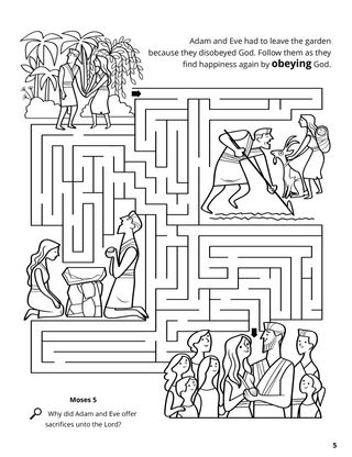 Life of Adam and Eve coloring page