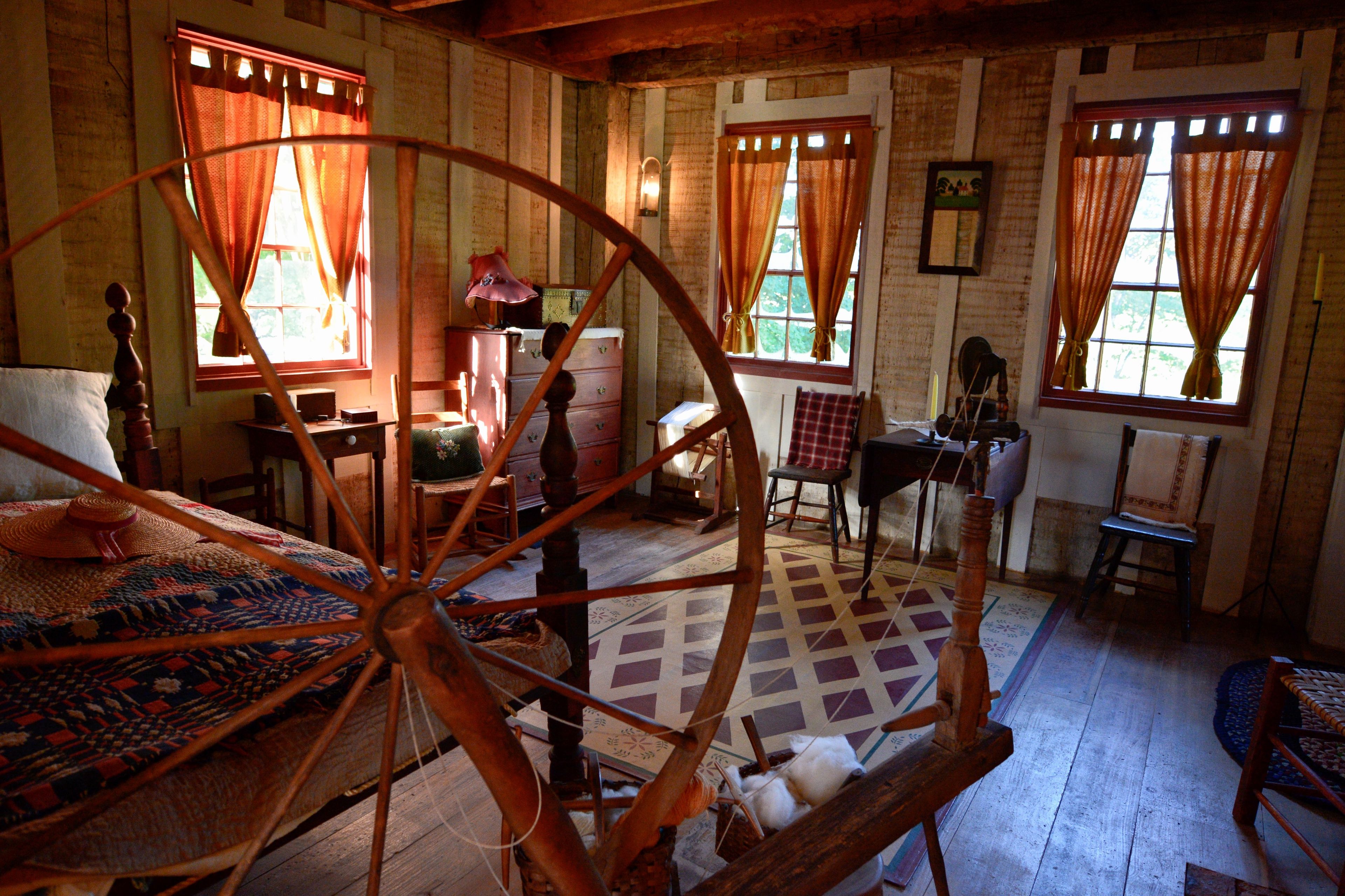 A view inside the house on the Smith family farm in Palmyra, New York.