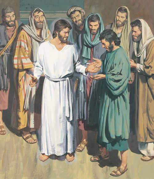 Jesus showing Apostles his hands