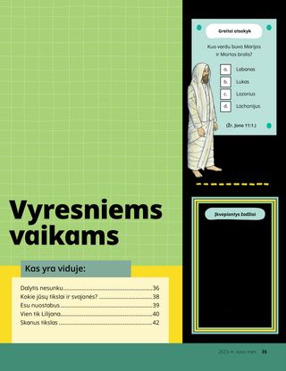 vyresniems vaikams skirto skyriaus viršelis