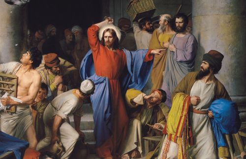 Christ Cleansing the Temple [Cristo purifica el templo], por Carl Heinrich Bloch