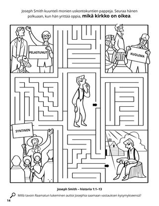 Joseph Smith Wanted to Know Which Church Was Right coloring page