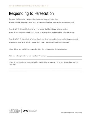 handout, Responding to Persecution