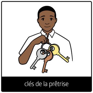 Pictogramme de l’Évangile pour « clés de la prêtrise »