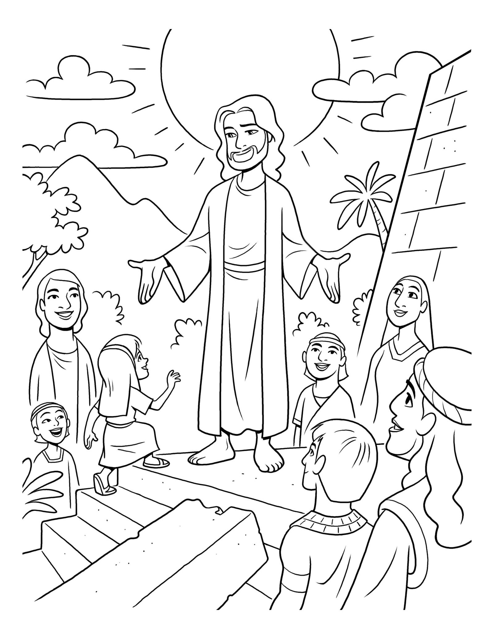 Christ visits the Nephites in the Americas as described in the Book of Mormon.