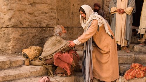 the Savior ministering to the sick