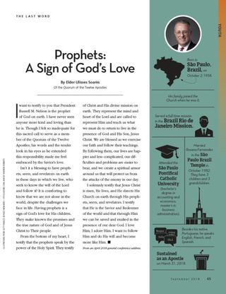 prophets a sign of Gods love