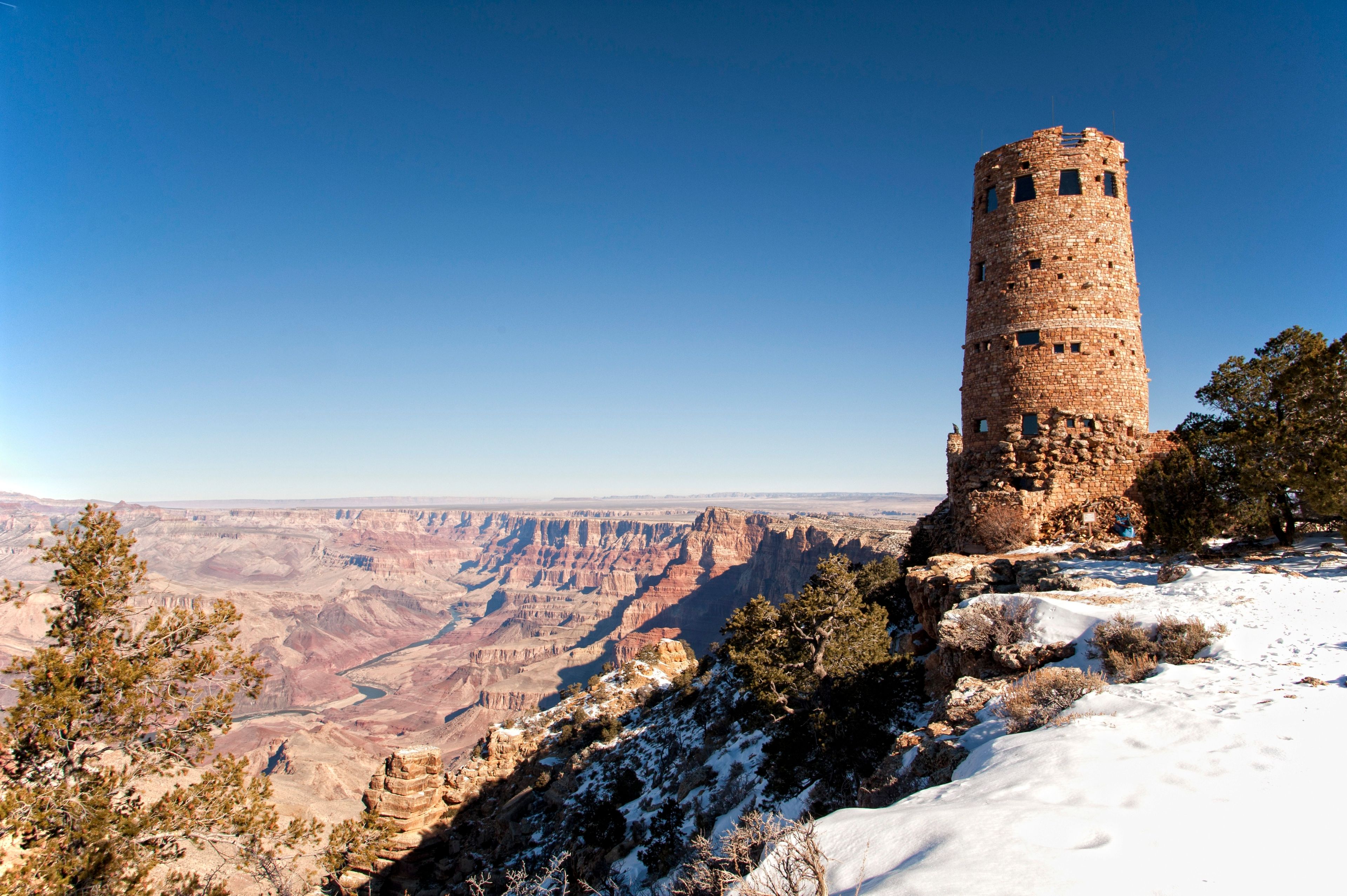 A watchtower looking over the Grand Canyon in Arizona.