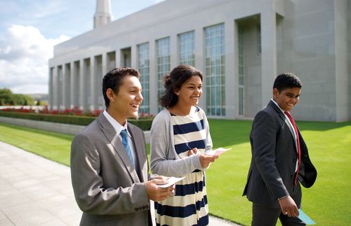 Youth at the Preston England Temple.