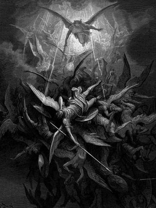 St. Michael, the Archangel (นักบุญมีคาเอล ประมุขทูตสวรรค์) โดย กุสตาฟ ดอเร