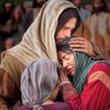 Jesus comforting sisters of Lazarus