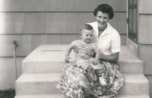 young Elder Stevenson with his mother