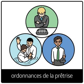 Pictogramme de l’Évangile pour « ordonnances de la prêtrise »