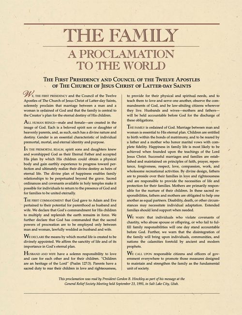 family proclamation document