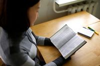 youth studying scriptures