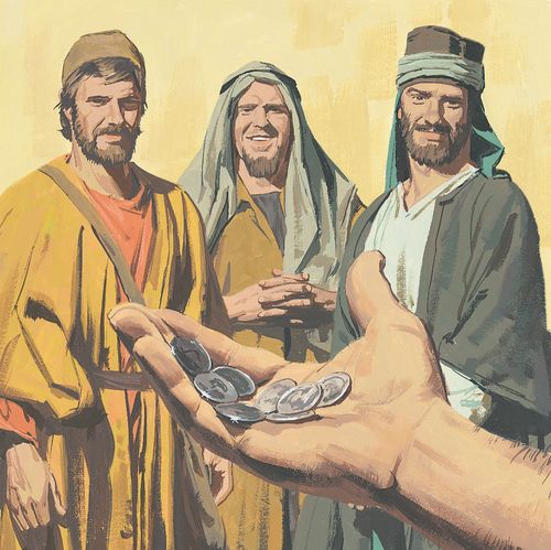 seorang lelaki memberi tiga hamba wang