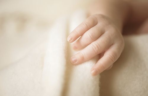 a baby’s hand