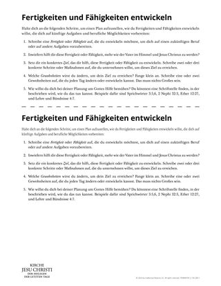 Fertigkeiten und Fähigkeiten entwickeln