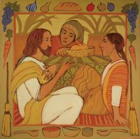 Jesus with Mary and Martha