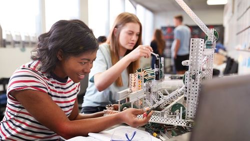 teens working on a project