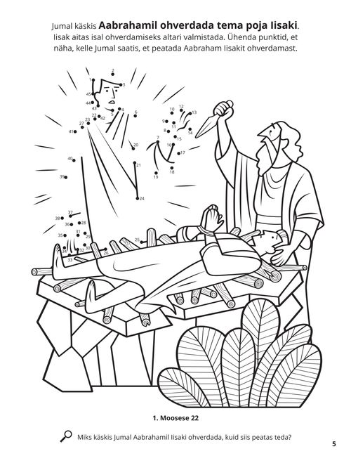 Abraham and Isaac coloring page