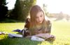 young adult woman reading