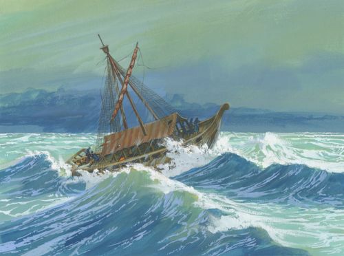 ship in storm