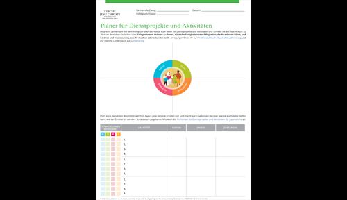 Planer für Dienstprojekte und Aktivitäten