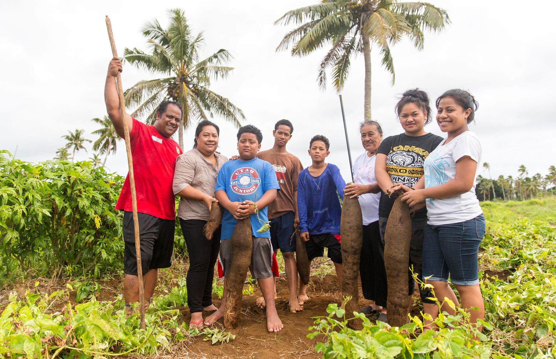 Planting and harvesting crops gives the Fanguna family plenty of time to spend together.