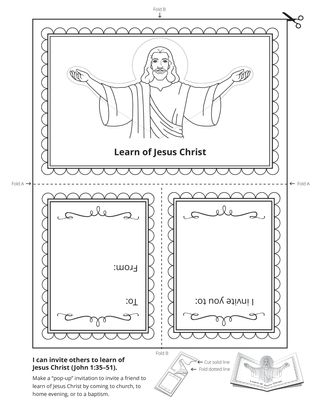 activity page: learn of Jesus Christ