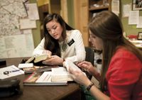 sister missionaries studying