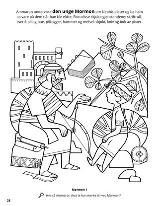 Ammaron Taught Mormon about the Sacred Records coloring page