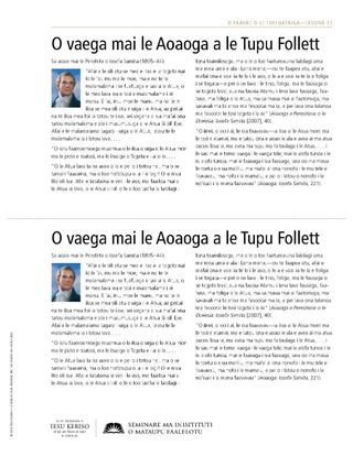 pepa e tufa atu, Aoaoga a le Tupu Follett 