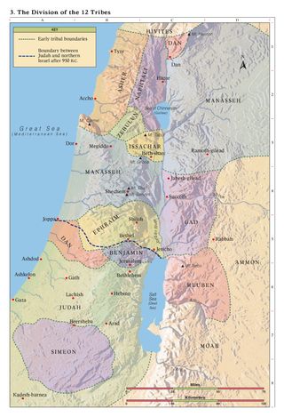 Bible Maps, no. 3, “The Division of the 12 Tribes”