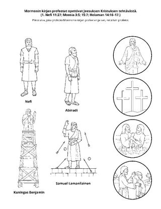 toimintasivu: Mormonin kirjan profeetat todistivat Jeesuksesta Kristuksesta