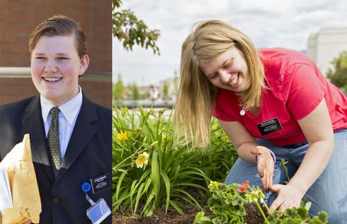 composite image of two service missionaries