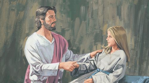 Jesus healing girl