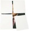 A portrait of Thomas S. Monson mostly covered by four pieces of paper.