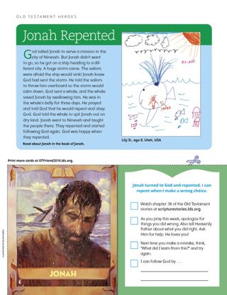 cut-out card of Jonah
